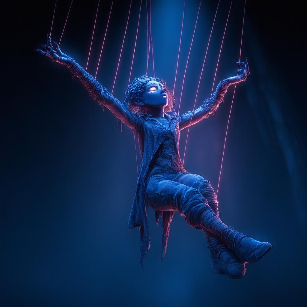 Puppet on strings