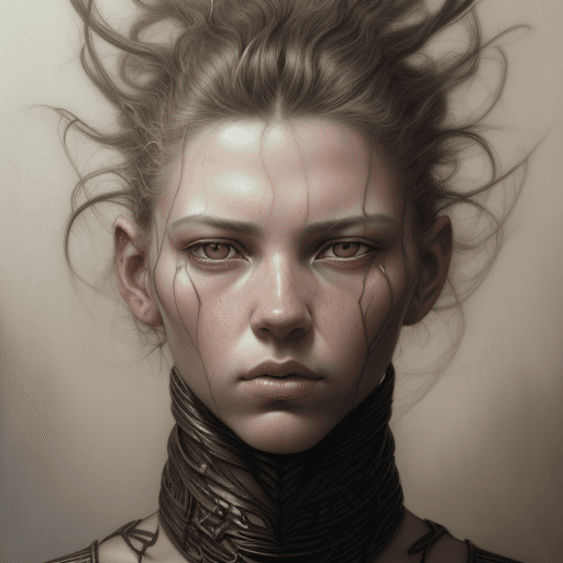 AI generated: pencil drawing portrait of man, in the style of dmitri danish, raw and edgy, scarlett hooft graaflan...