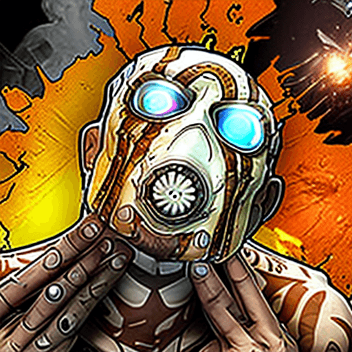 AI generated: Borderlands Boss style introduction for photoshop background