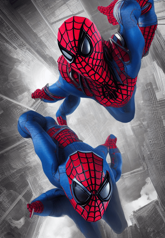 AI generated: portrait of hybrid robot spiderman Terminator, cyborg, evil, in dynamics, highly detailed, packed wi...