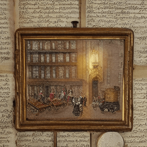 AI generated: hand-stitched embroidery the bustling streets of 18th-century new york brimming with passionate anno...