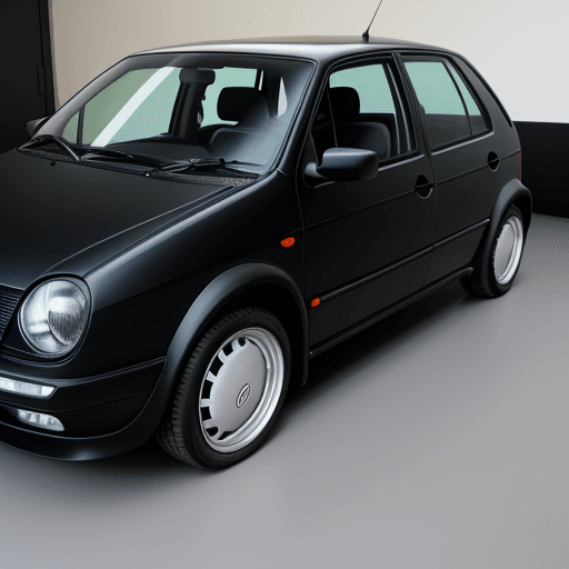 AI generated: 
Volkswagen Bora 1.8 T from Argentina, black, ironed to the floor