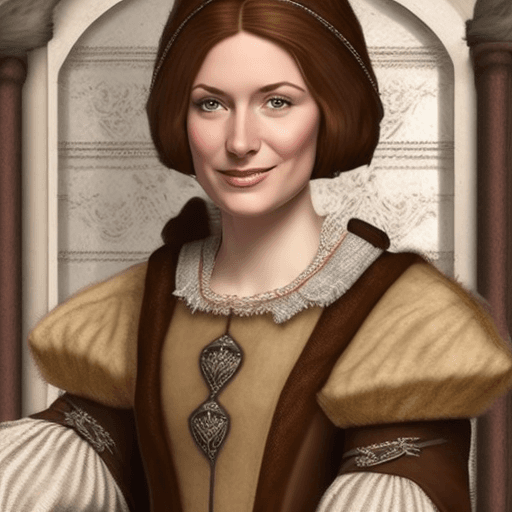 AI generated: hyper realistic high definition medieval noblewoman brown hair