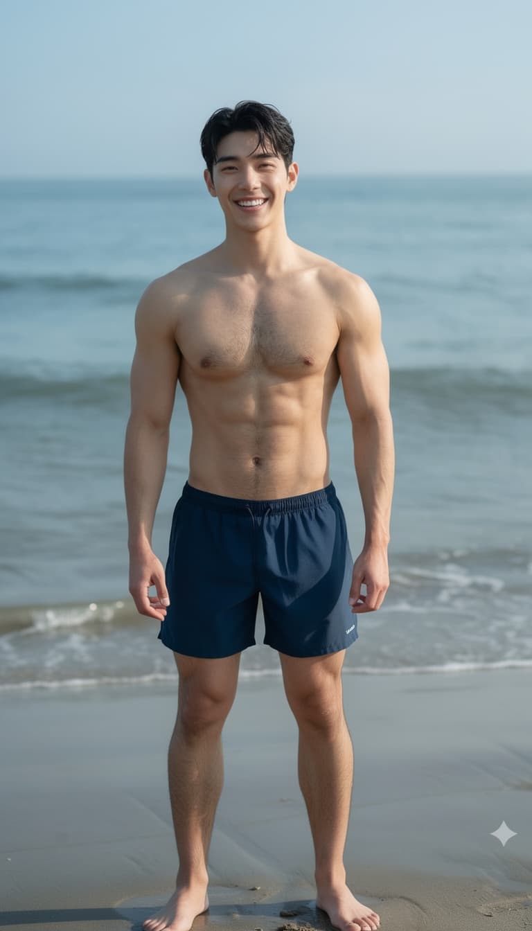 AI generated: High resolution photography realistic, gay male, full body,  prominent bulge in crotch, masculine, s...
