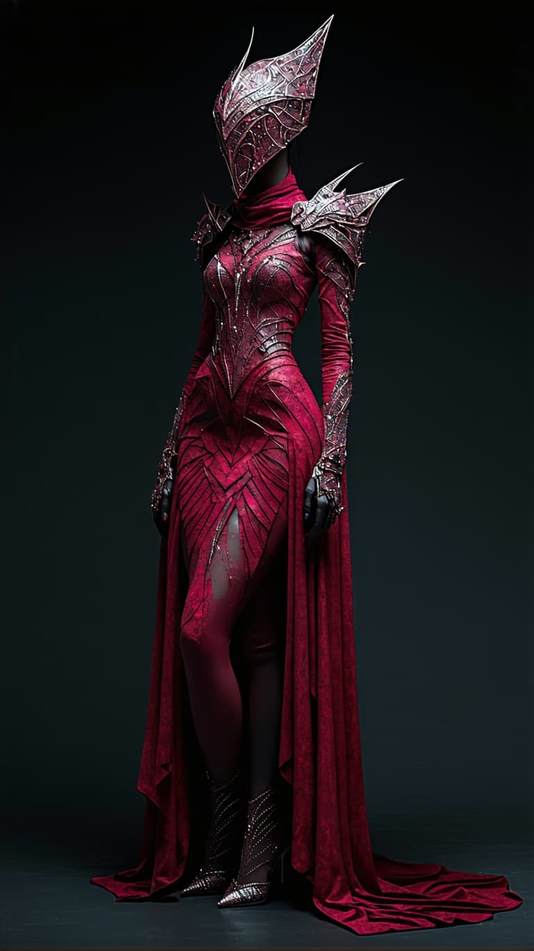 AI generated: "Image is a full-body portrait captured with a Sony A1 50.1 mb using a 200mm lens, of a model wearin...
