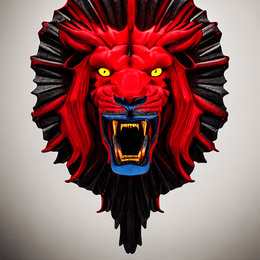AI generated: Red lion ,4k,HD details
