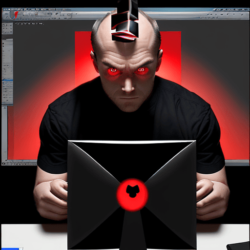 AI generated: Design an image that shows an excited person in front of a computer, with various pop-ups emerging o...