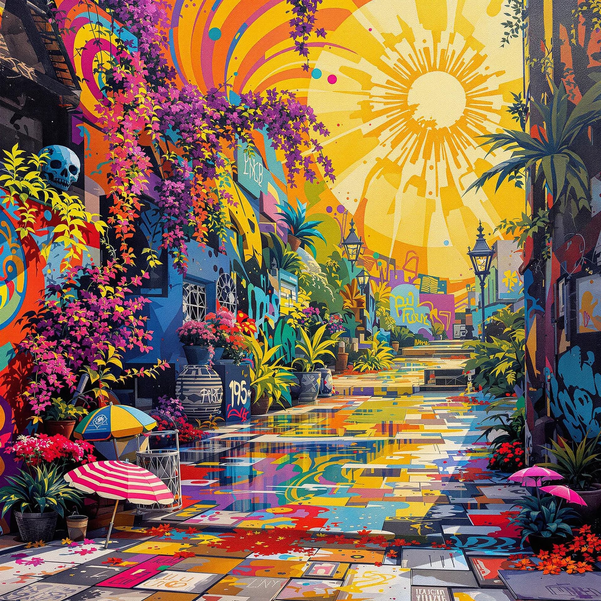AI generated: hyper realistic photography of solarpunk summer chill day, trending on artstation, 8k, masterpiece, ...