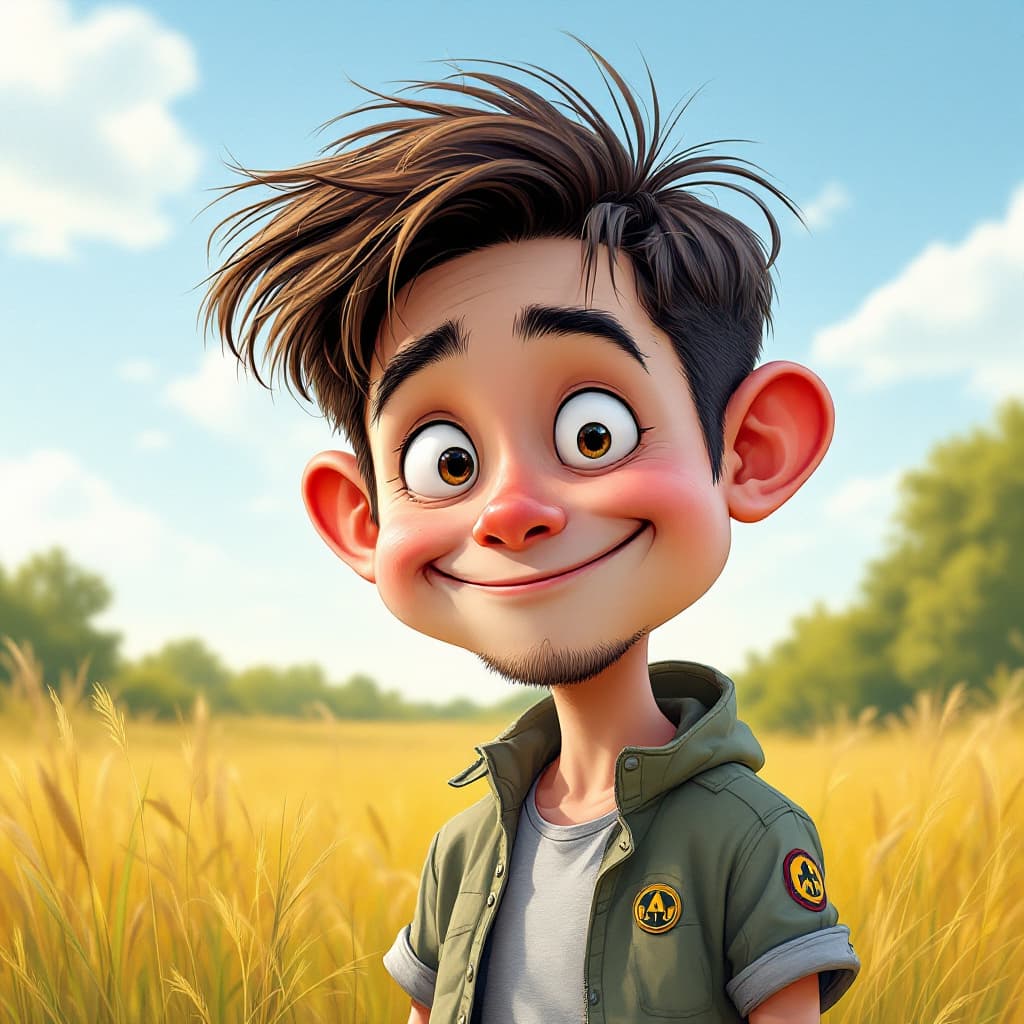 AI generated: caricature illustration, children's comic book character, hilariously exaggerated features --ar 1:2 ...
