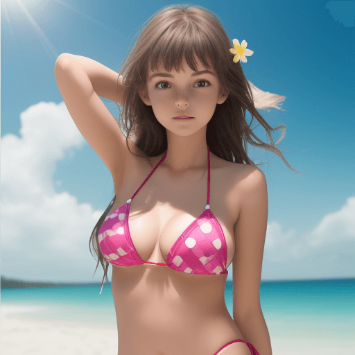 AI generated: create an image of a girl wearing bikini