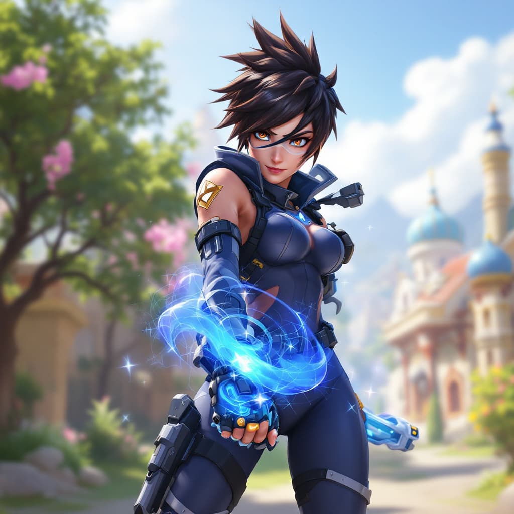 AI generated: Overwatch tracer