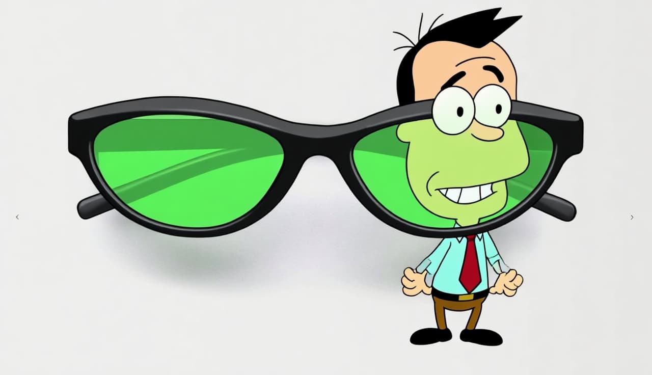 AI generated: make hermes conrad from futurama wear this glasses
