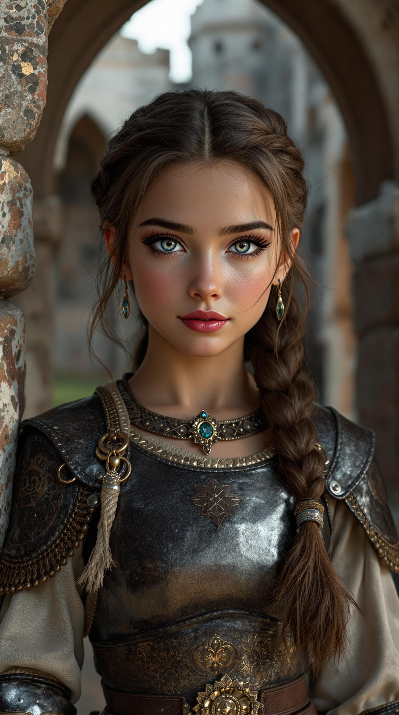 AI generated: A stunning professional photograph of the most beautiful girl in the world, a fifth-grader, depicted...