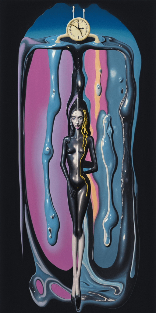 AI generated: (surreal,abstract:1.1,weird) Salvador Dali painting, (soft shadows), futuristic neon, (dream-like:1....