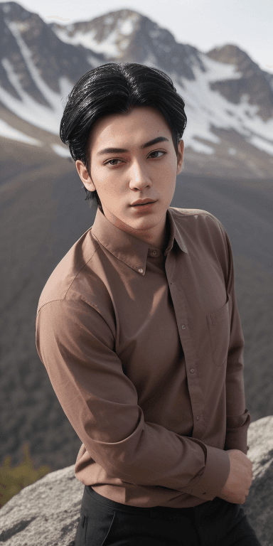 AI generated: He is calm, creative, and daring. This Male exudes a determined aura, coupled with a reliable demean...