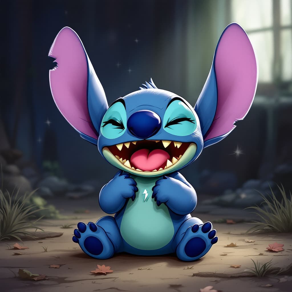 AI generated: Stitch,singing