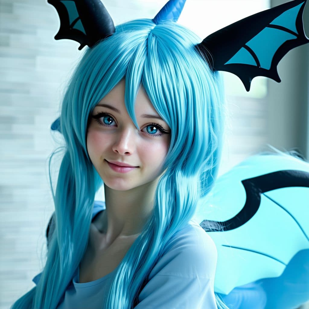 AI generated: Vaporeon femboy