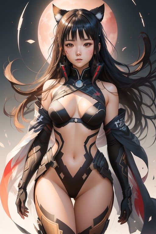 AI generated: sticker of a cute Hinata Hyuga, digital illustration, Disney, rule 63, full body, perfect anatomy, p...