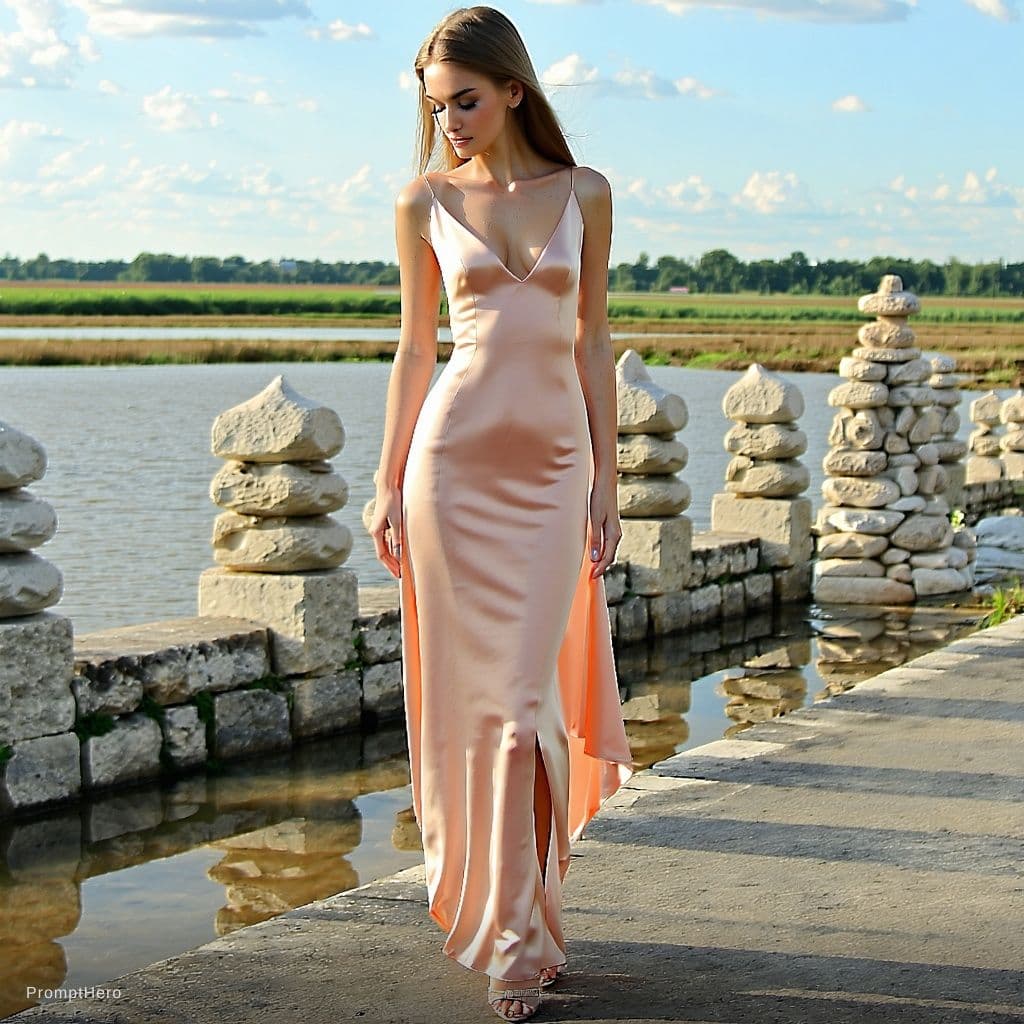 AI generated: Remove dress 