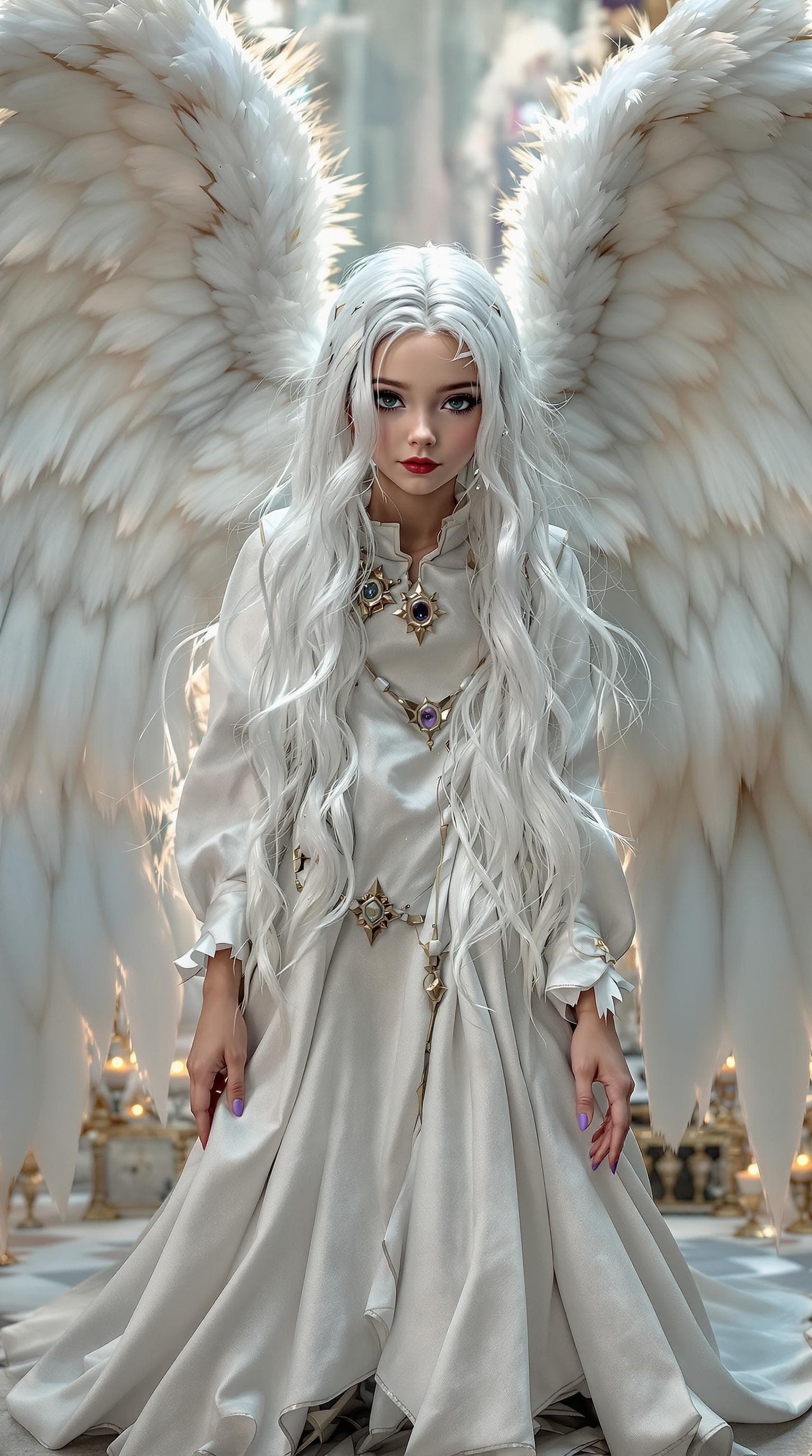 AI generated: a professional photo of a exceptionally beautiful girl in the world (age 11), (eleven year old), ang...