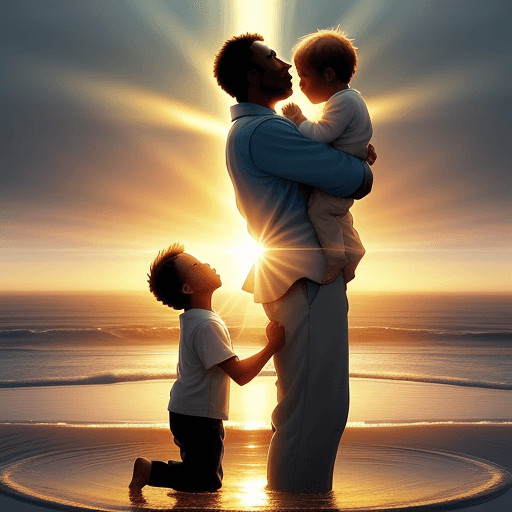 AI generated: a single cover that immediately conveys a sense of calm, love and protection. The background is a so...