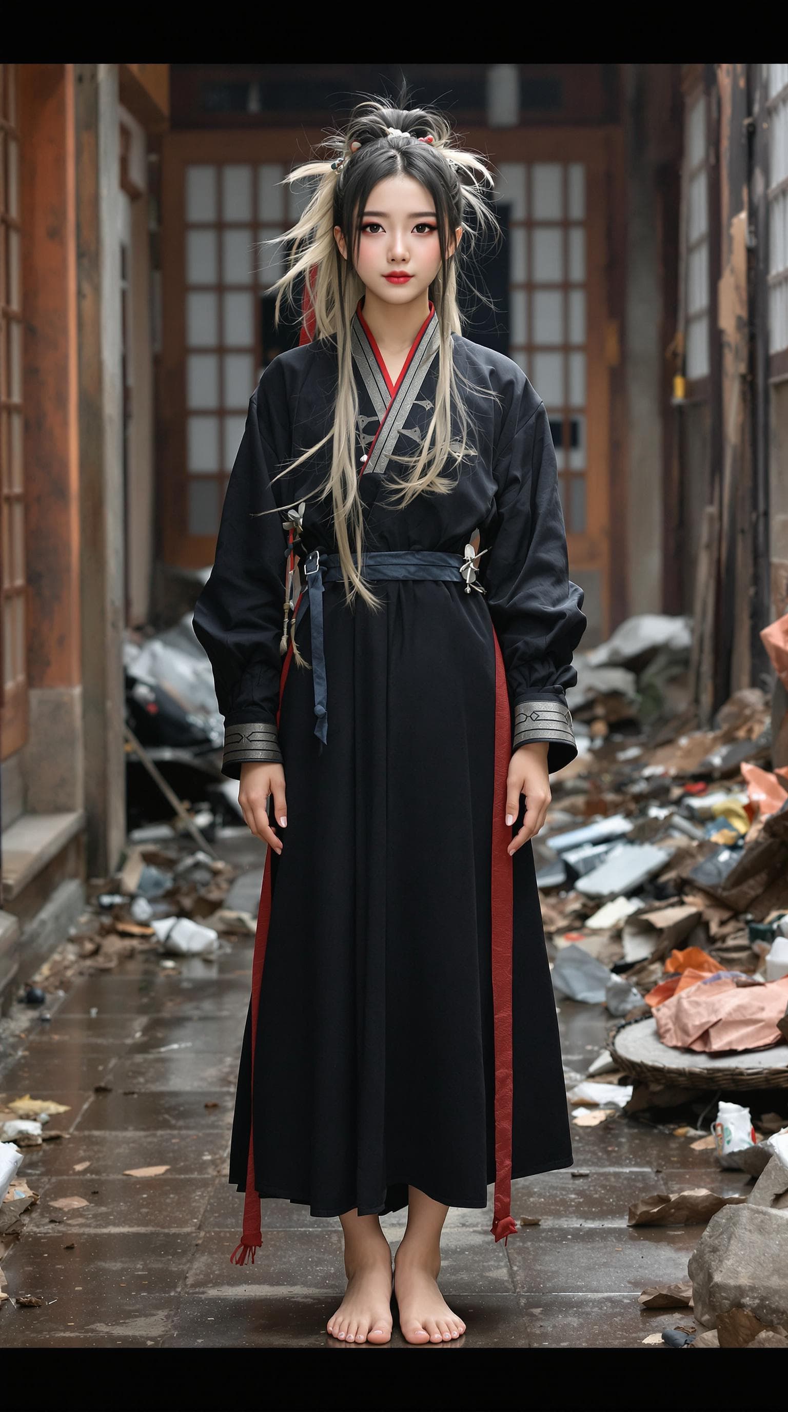 AI generated: a professional photo of a exceptionally of the most beautiful (Chinese peasant girl) girl in China, ...