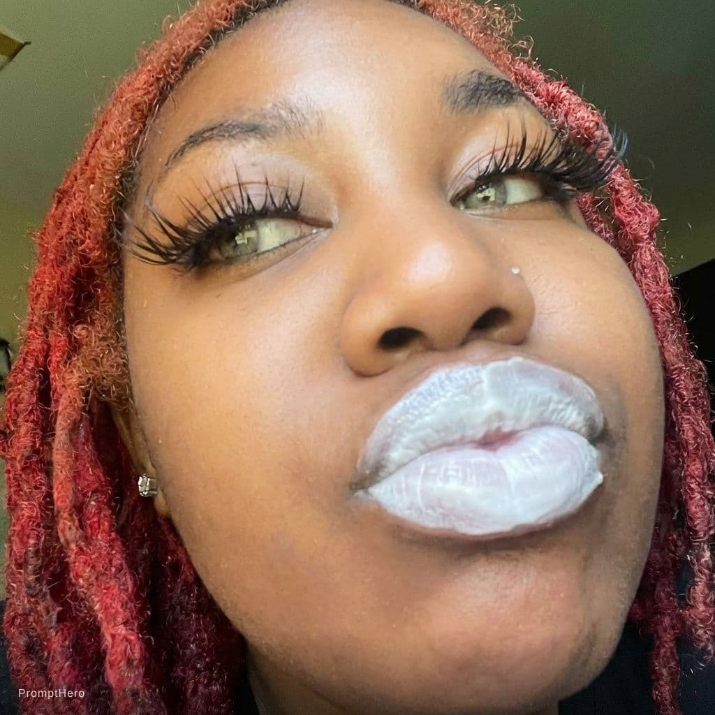 AI generated: Imagine her lips covered with cream