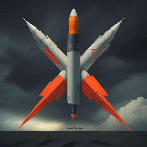 AI generated: rocket logo fastsite under the stormy sky by sam robinson, in the style of tatiana suarez, harmoniou...