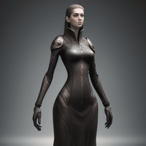 AI generated:  Tall female, 4 k, ultra HD 