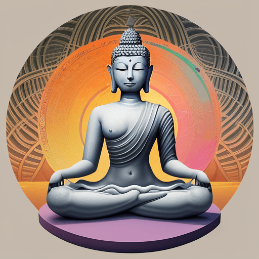 AI generated: Surrealism Simplicity, ONE CIRCLE, buddha philosophy, yoga style art,  MUSIC ALBUM "EDM" ARTWORK, va...