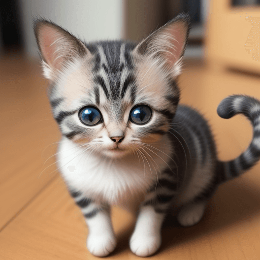 AI generated: Please draw a small and cute cat