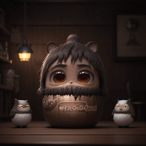 AI generated: Cute small chocolate bar   ,unreal engine, cozy indoor lighting, artstation, detailed, digital paint...