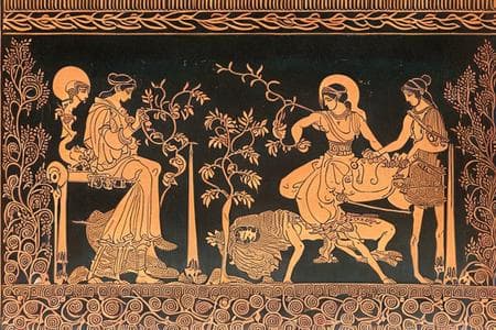acient greek pottery illustration