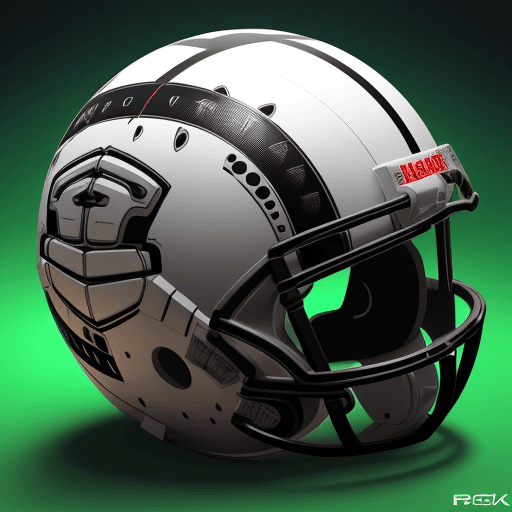 AI generated: Create a futuristic and very detailed logo, to be printed on a football. With a lot of robotic and f...
