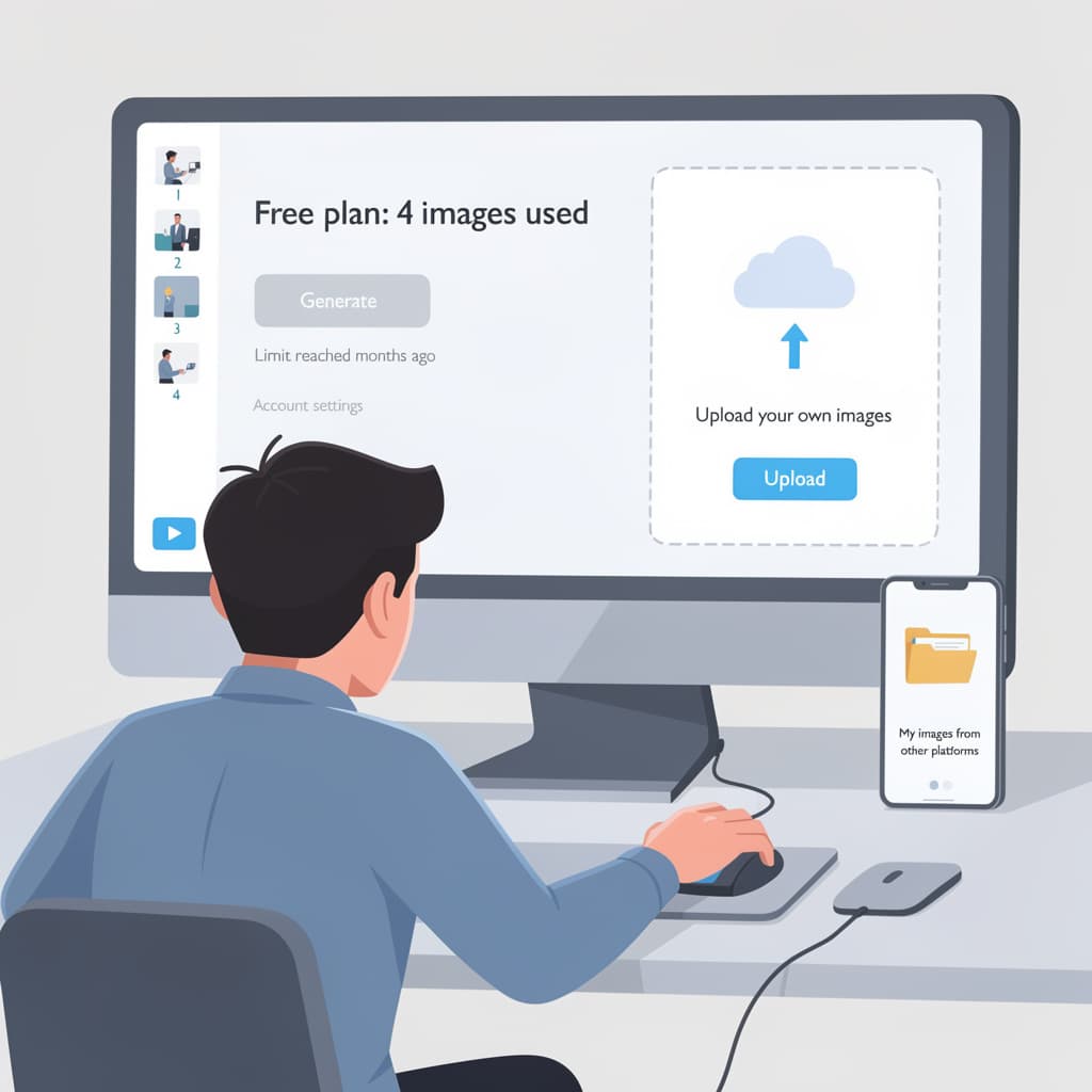 AI generated: I can only create 4 images on free plan, they were used up months ago, can't cancel my account. So I...