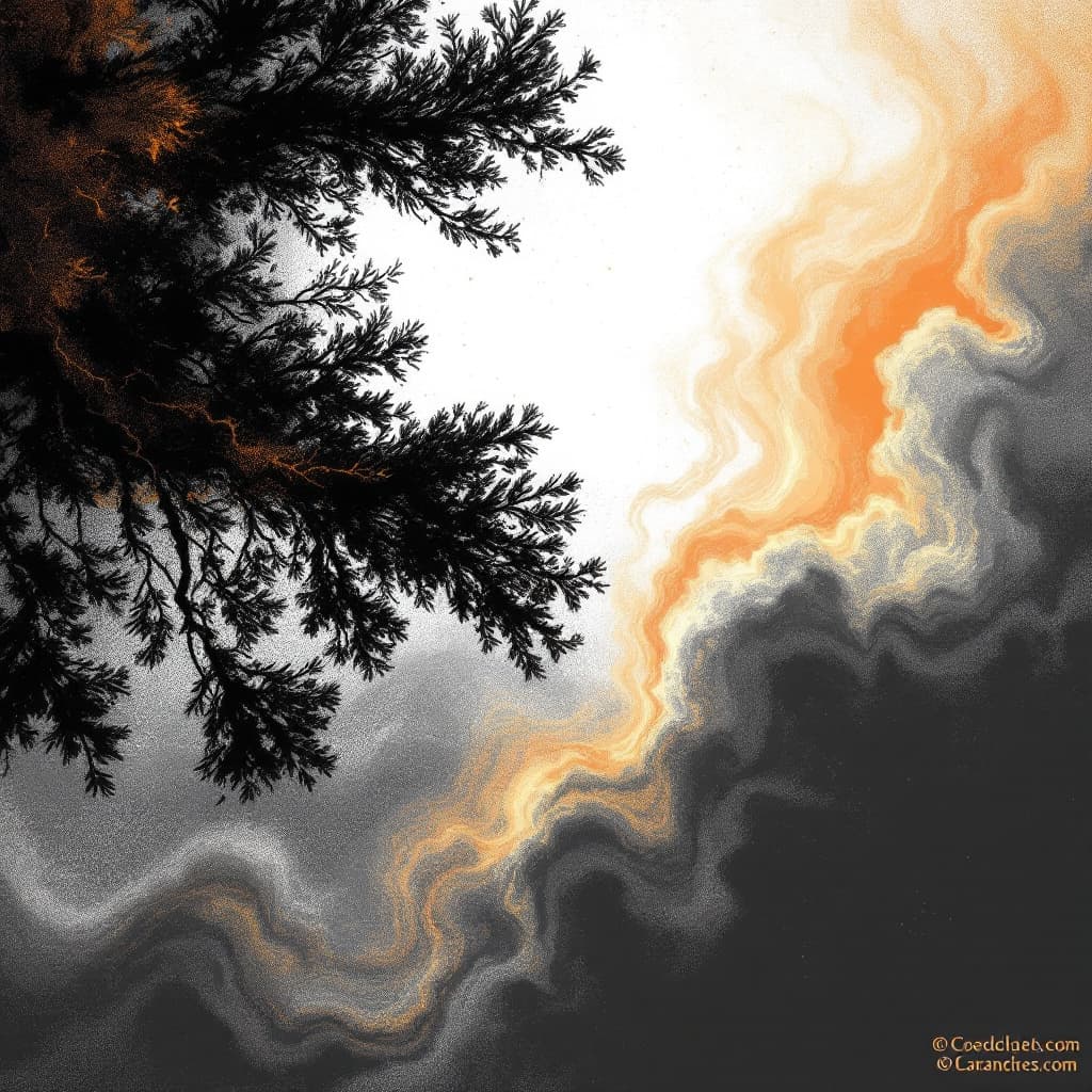 AI generated: crea una imagen en PDF de una esfera naranja sobre un fondo negro
