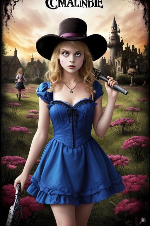 AI generated: Alice in Zombieland, by tim burton