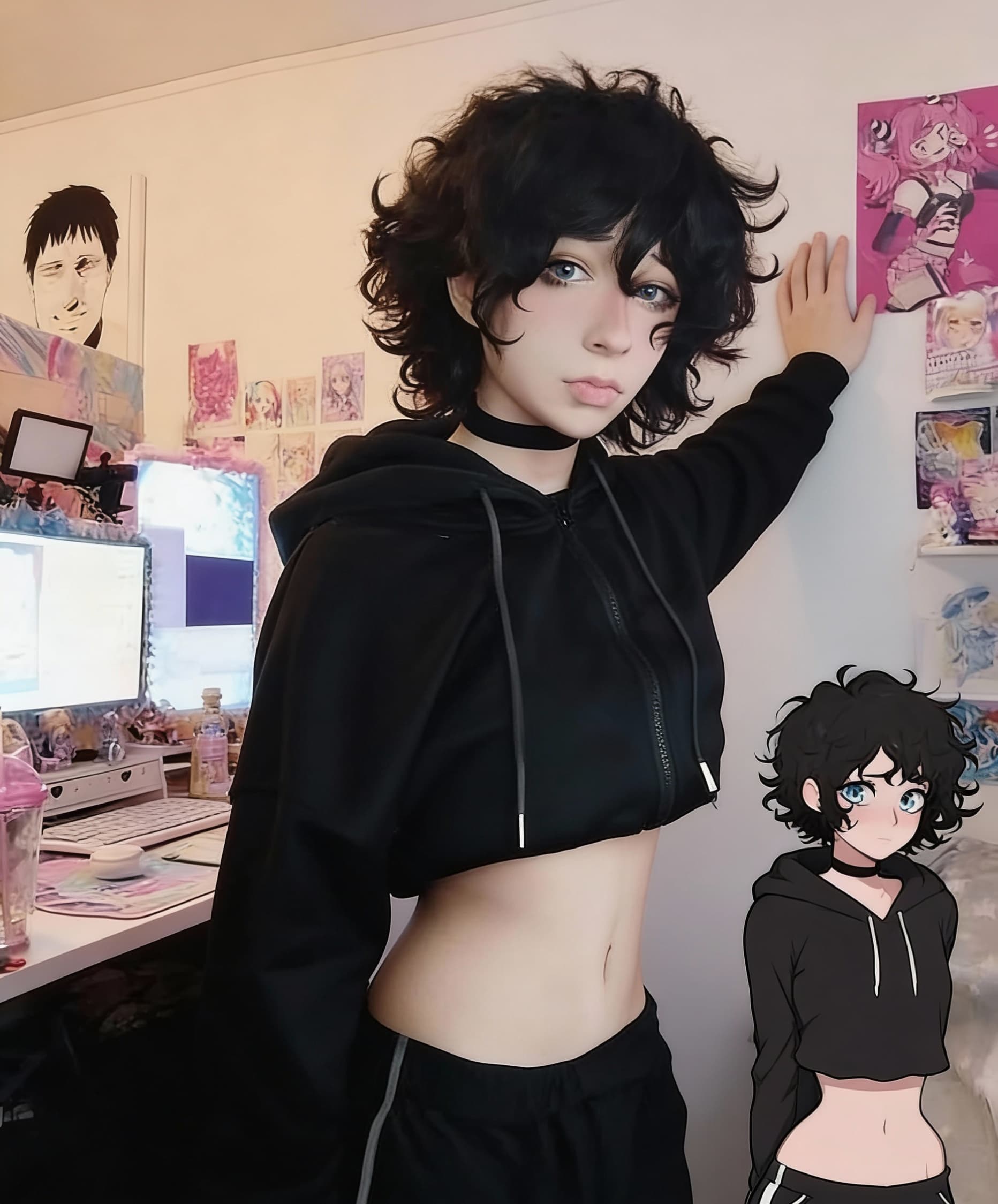 AI generated: Hand on the wall