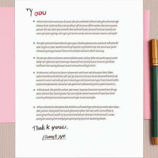 AI generated: Stylish written note mentioning Thank you!