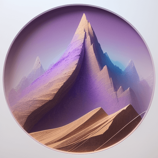 AI generated: A paper cut of a mountain, with serene colors, delicate ridges, Yoann Lossel, Fantastic Backlight, p...