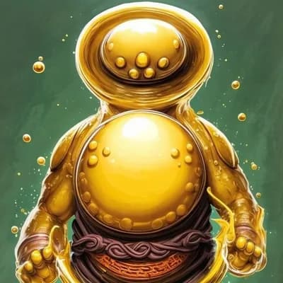 AI generated video: kung fu ooze man swaying and undulating into a ghostly spirit