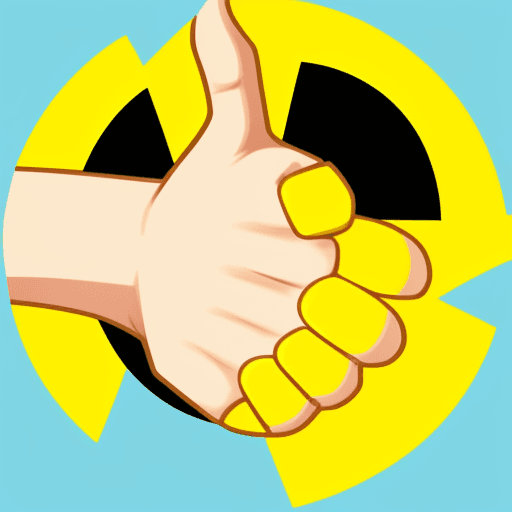 AI generated: thumbs up sign yellow emoji, one hand only 