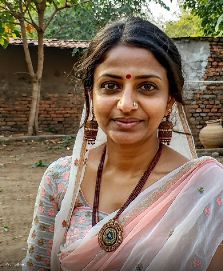 AI generated: saree navel