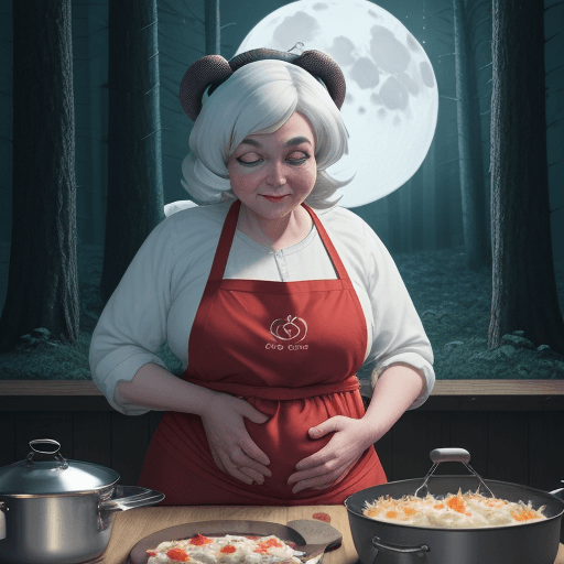 AI generated: A crab Character animation design nurturing motherly with a cozy apron and a penchant for cooking he...
