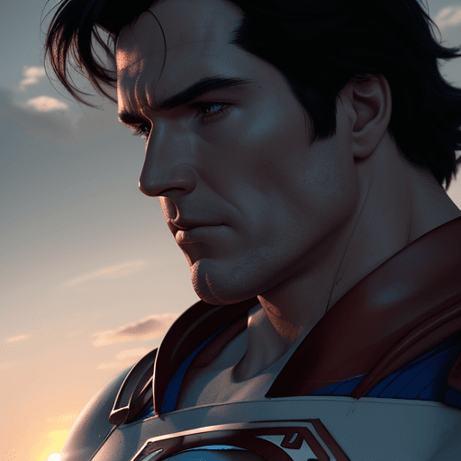 AI generated: Photo of a ultra realistic superman in ambulance, dramatic light, pale sunrise, cinematic lighting, ...