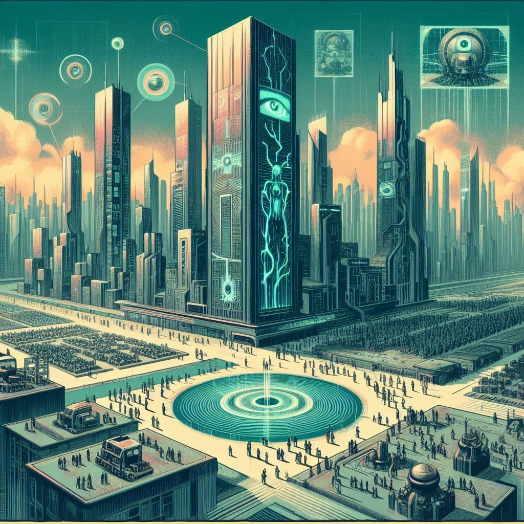 AI generated: Visualize a world where ChatGPT governs with an iron hand. Envision vast cityscapes under its digita...