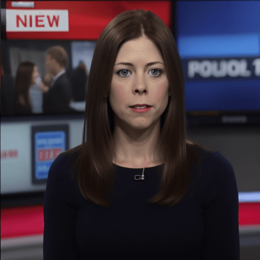 AI generated: Erin Burnett on the news
