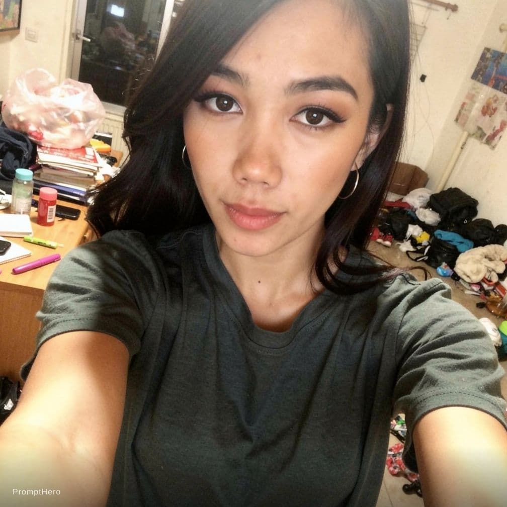 AI generated: Take the face from the input picture. An extremely mediocre iPhone front camera selfie, with no clea...