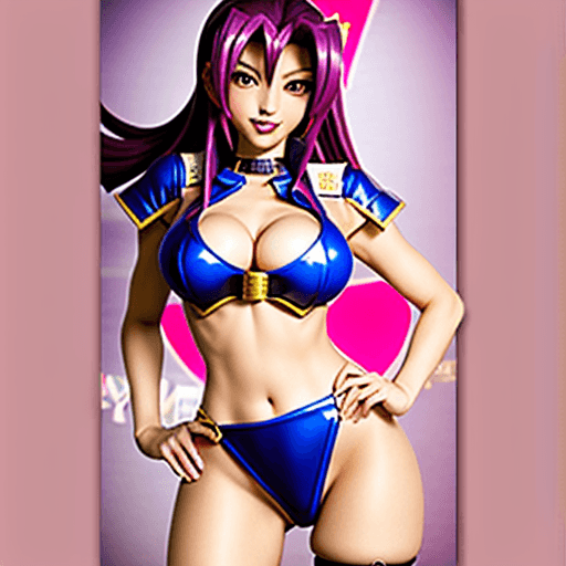 AI generated: Mai Valentine from Yugioh dressed up as a sexy cop