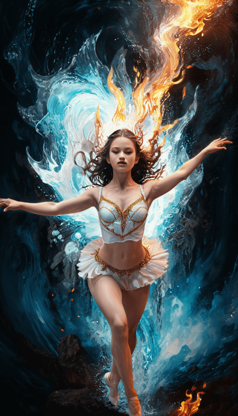 AI generated: OHWX WOMAN, eye contact, A graceful 1girl, her (((navel))) subtly revealed, navel visible, embodies ...